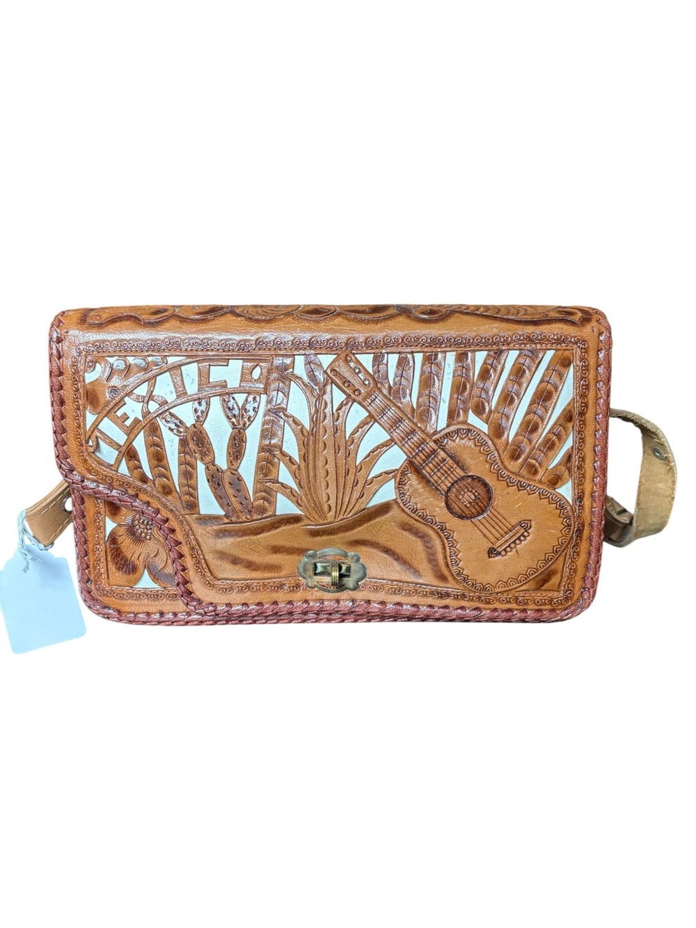 Vintage Mexican Tooled Leather Bag